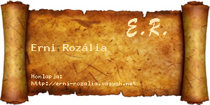Erni Rozália névjegykártya